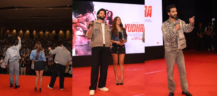 The crowd went gaga as Siddhant Chaturvedi, Malavika Mohanan and Raghav Juyal launched 'Hatt Ja Baaju' song from Excel Entertainment's Yudhra at college in Pune! 917770