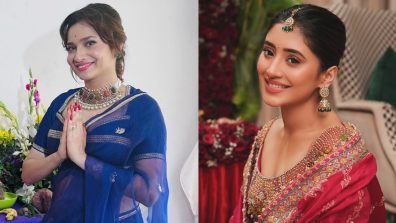 TV Stars Ankita Lokhande And Shivangi Joshi Gauri Ganpati Festival Celebration