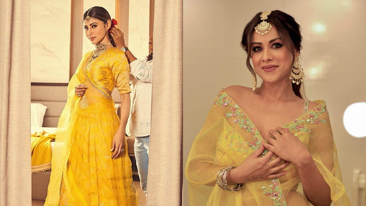 Navaratri Glam: Mouni Roy and Nia Sharma Shine in Yellow 921270