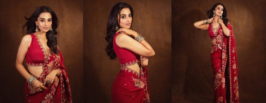 Red Saree Face-Off: Disha Patani and Meenakshi Chaudhary Stun in Festive Finery 924027