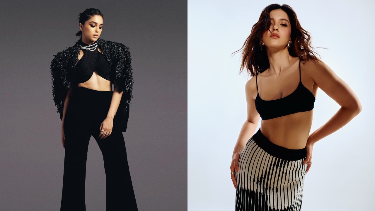 Sharvari Wagh And Shanaya Kapoor Are Dazzling Stars: Check Out Their Curvy Midriff Glam In Back Outfits 921249