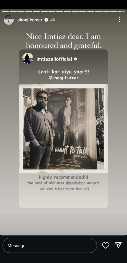 Imtiaz Ali Lauds Shoojit Sircar’s Upcoming Film I Want to Talk, Praises Abhishek Bachchan’s Powerful Performance! 926422