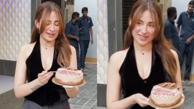 Mahira Sharma Celebrates Her 27th Birthday With Paparazzi, Enjoys Cake Cutting