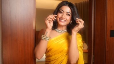 Rashmika Mandanna dazzles in a yellow sari; shares insights on ‘Pushpa 2’ event in Kochi