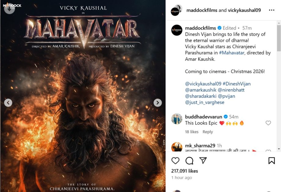 Vicky Kaushal's Ferocious Look in 'Mahavtar' Revealed; Mega Project With Maddock Films Confirmed 925638