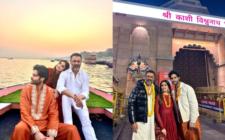 Aaman Devgan and Rasha Thadani along with director Abhishek Kapoor Experience the Enchanting Ganga Aarti in the Spiritual Heart of Varanasi! 929567