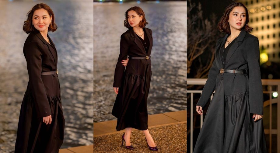 Hania Amir Redefines Bossy Chic with a Cozy Black Dressing and Bold Accessories 930526