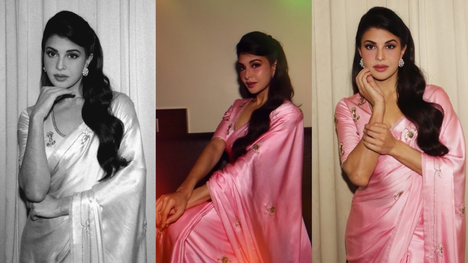 Jacqueline Fernandez Shows How To Rock Vintage Fashion In A Pink Saree 930920