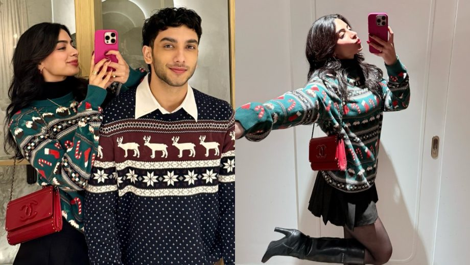 Khushi Kapoor Rings In Christmas Joy With Vedang Raina: Matching Sweaters And Adorable Moments 930663