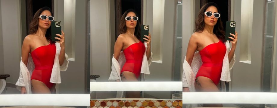 Nushrratt Bharuccha Flaunts New Tattoos On Thighs, Raises Temperature In Monokini Look 928344