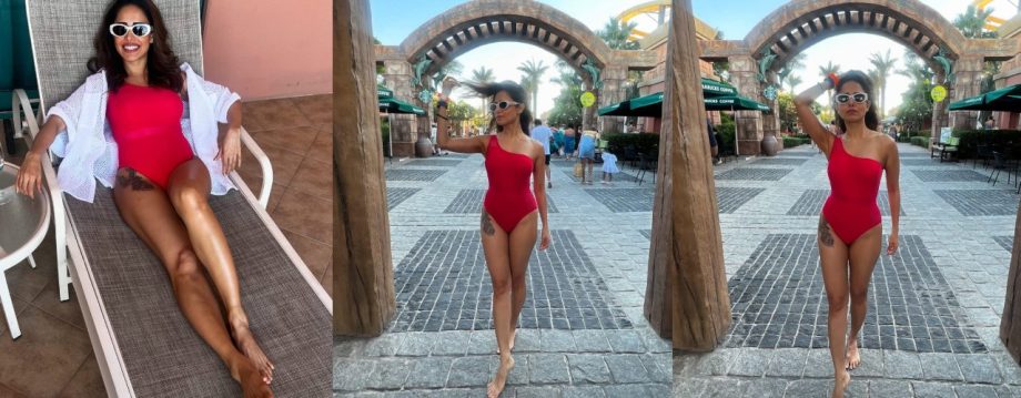 Nushrratt Bharuccha Flaunts New Tattoos On Thighs, Raises Temperature In Monokini Look 928343