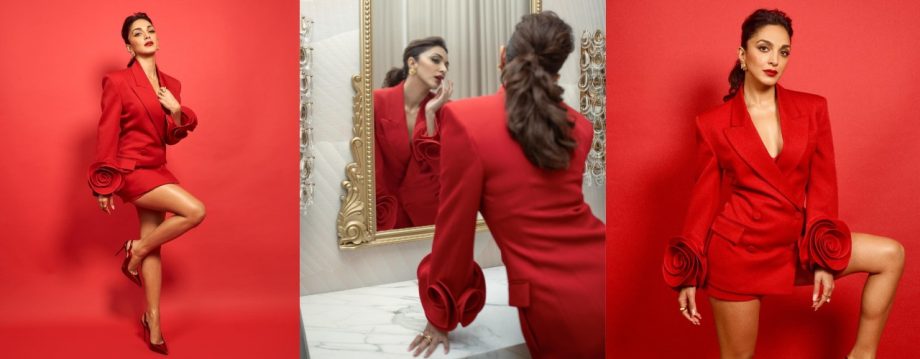 Power Dressing with a Twist: Kiara Advani Stuns in a Red Blazer Midi Dress 928102