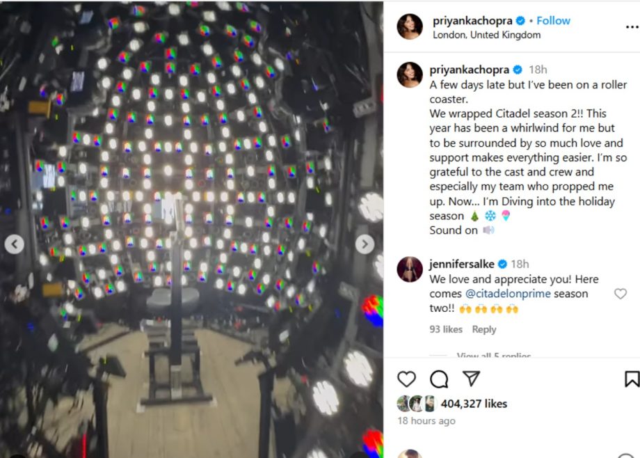 Priyanka Chopra Wraps Up For Citadel S2, Teases Fans With Set Photos 928286