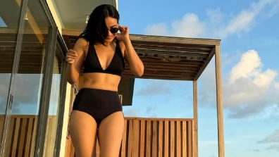 Surbhi Jyoti Makes Fans Gasping For Breath In Her Black Bikini Look From Maldives Chill