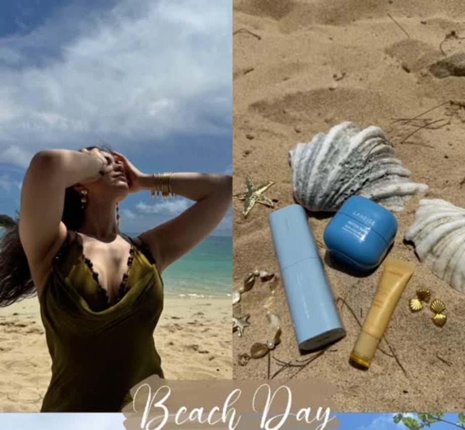 Vacation Goals: Sara Tendulkar Stuns In An Olive Green Backless Dress On The Beach 929681