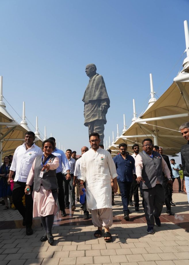 Aamir Khan Celebrates Republic Day with a Visit to the Statue of Unity While Shooting for Sitaare Zameen Par, Check out the Exclusive Images! 934247