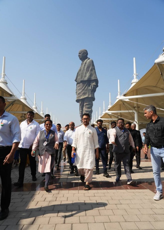 Aamir Khan Celebrates Republic Day with a Visit to the Statue of Unity While Shooting for Sitaare Zameen Par, Check out the Exclusive Images! 934249