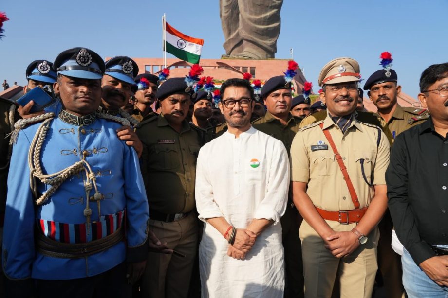 Aamir Khan Celebrates Republic Day with a Visit to the Statue of Unity While Shooting for Sitaare Zameen Par, Check out the Exclusive Images! 934252