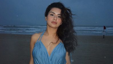 Avneet Kaur’s Beachside Bliss in a Blue Backless Dress