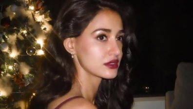 Disha Patani Shines Sizzling in a Maroon Bodycon Dress