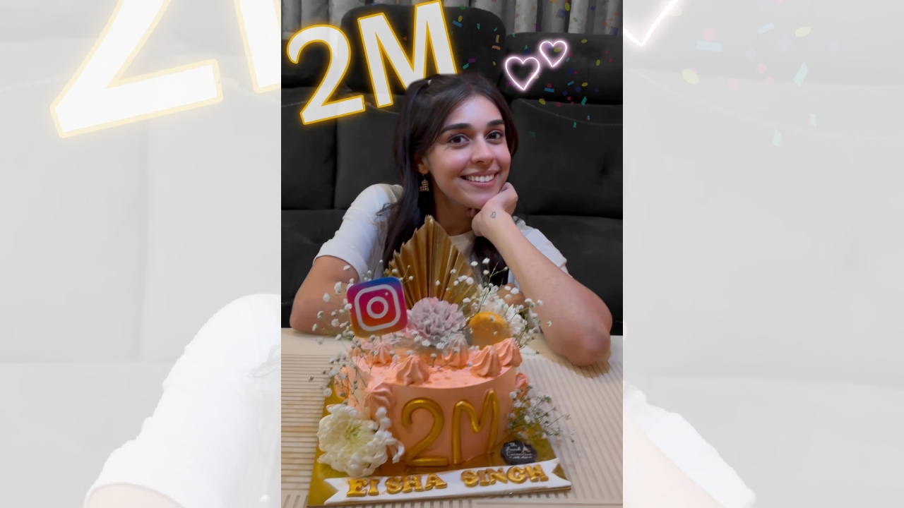 Eisha Singh celebrates being a 'double millionaire' 934439