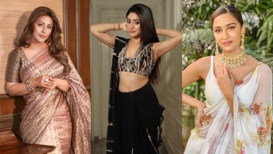 Hina Khan To Erica Fernandes: Celebs Who Slay Sheer Saree Trend