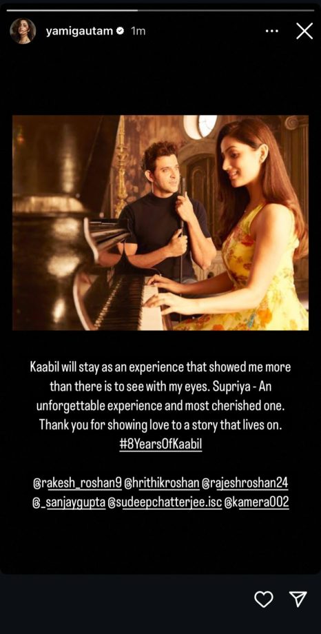 “Kaabil will stay as an experience that showed me more, than there is to see with my eyes”, says Yami Gautam on 8 years anniversary of Kaabil 934036