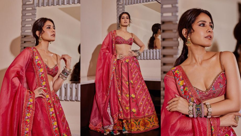 Meet Bralette Blouse Lehenga Trendsetters: Aishwarya Lekshmi, Raashii Khanna & Pooja Hegde 932434