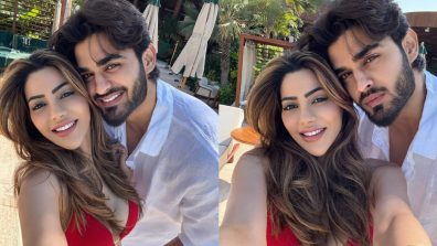 Nikki Tamboli sizzles in a red bikini on her vacay diaries with rumored beau Arbaaz Patel