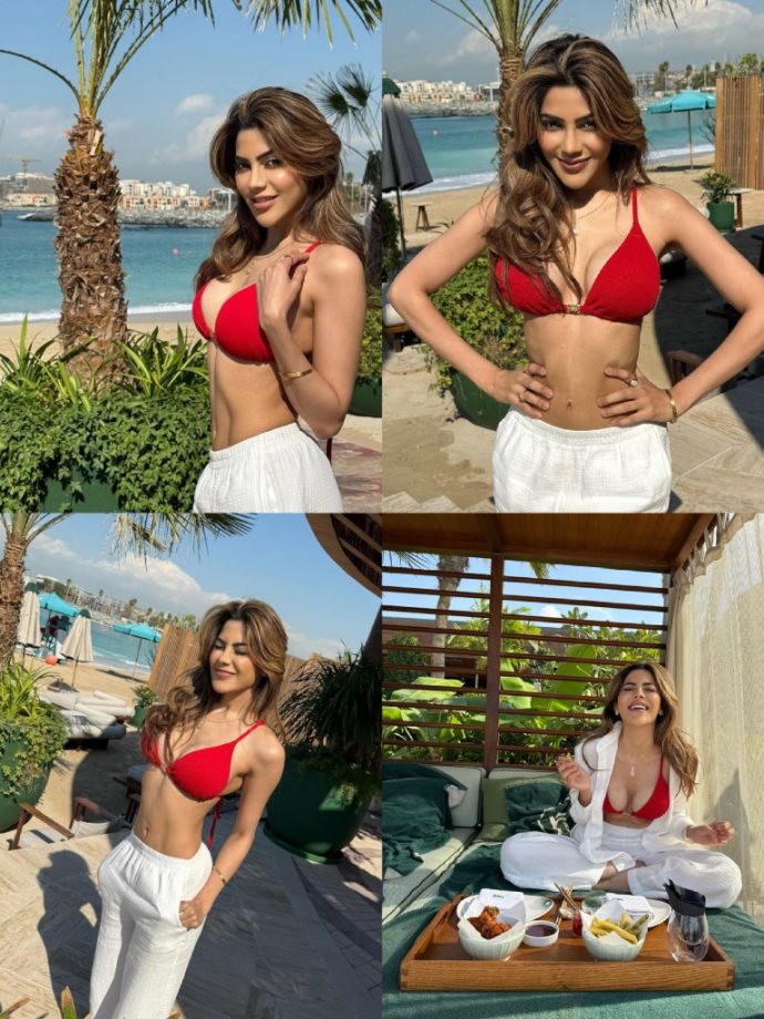 Nikki Tamboli sizzles in a red bikini on her vacay diaries with rumored beau Arbaaz Patel 931489