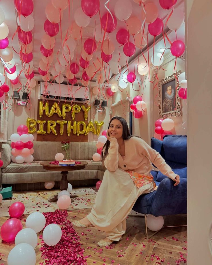 Shehnaaz Gill Showed Her Fans a Glimpse Of Her Stunning Birthday Bash In Her Vanity; Check Pics 934469