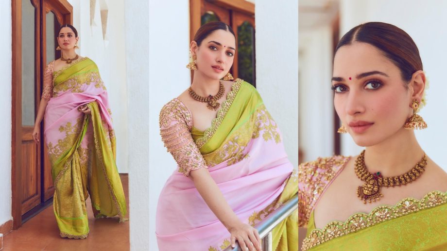 Steal The Spotlight In Saree This Makar Sankranti A La Tamannaah Bhatia-Rashmika Mandanna 932548