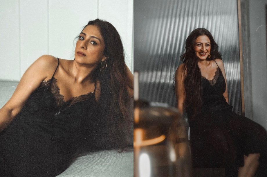 Tabu in Bold Black Satin Look with her Timeless Beauty 933998