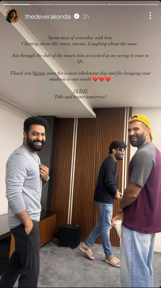 After Suriya, Jr NTR Joins VD12, Vijay Deverakonda Drops Adorable BTS Pic 936515