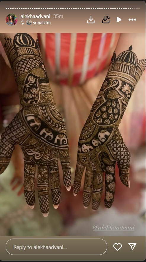 Alekha Advani's Nature-Infused Bridal Mehendi Designs To Steal 937656