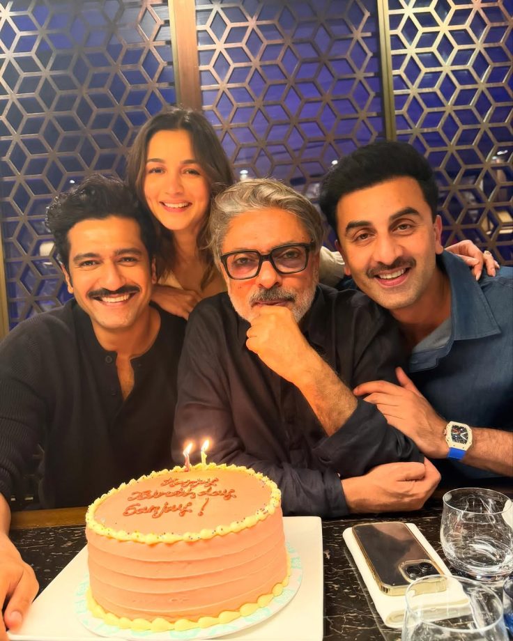 Alia Bhatt, Ranbir Kapoor, and Vicky Kaushal celebrate Sanjay Leela Bhansali’s birthday making for a perfect picture 938290