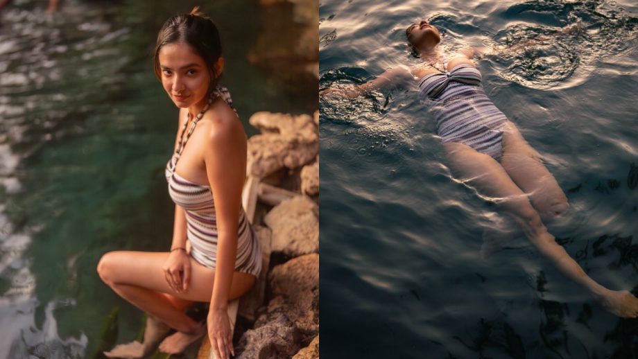 Anushka Sen Turns Mermaid In Striped Monokini, Checkout Her Sunkissed Hot Look 938870