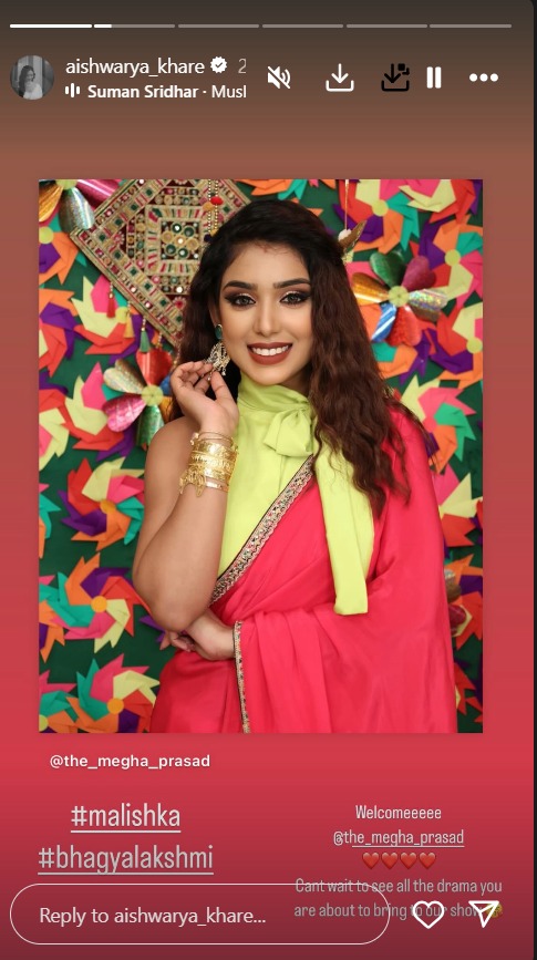 Bhagya Lakshmi's Aishwarya Khare Cheers Megha Prasad, Welcomes Her As New Malishka 935736