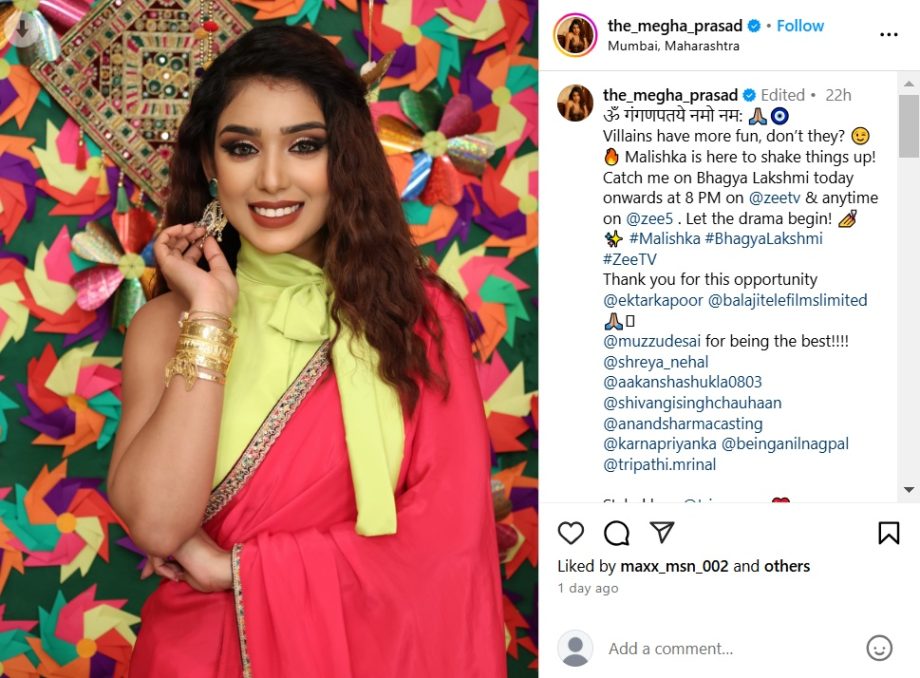 Bhagya Lakshmi's Aishwarya Khare Cheers Megha Prasad, Welcomes Her As New Malishka 935734