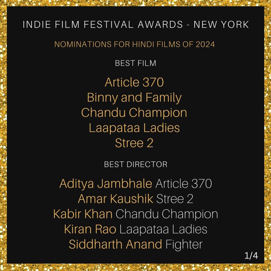 Chandu Champion secured three nominations at the first edition of the Indie Film Festival Awards! 938087