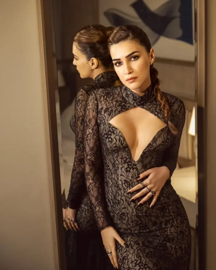 Kriti Sanon Brings Bold Glam to Life in a Black Net Bodycon Dress 938765