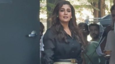 Nayanthara Slays In Chic Black Shirt With Sparkling Skirt Twist- See Photos