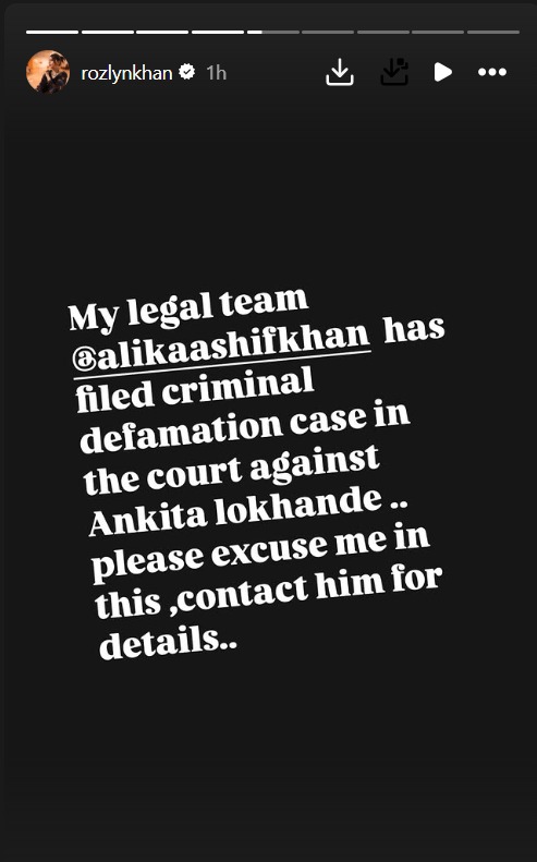 Rozlyn Khan files defamation case against Ankita Lokhande 936700