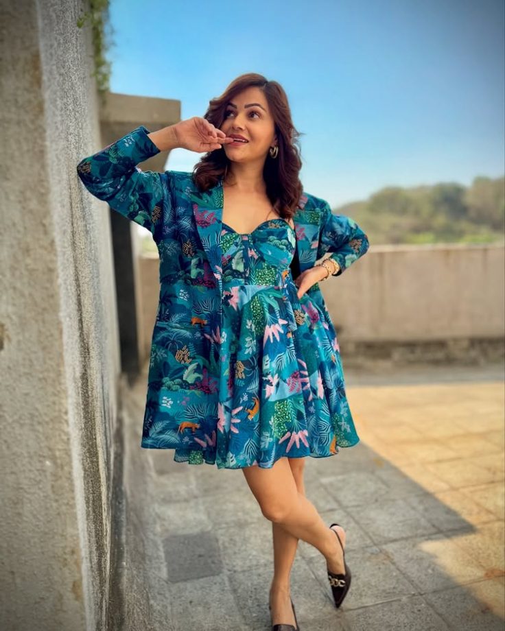 Rubina Dilaik Rocks a Floral Mini Dress for a Fun and Stylish Look 936282