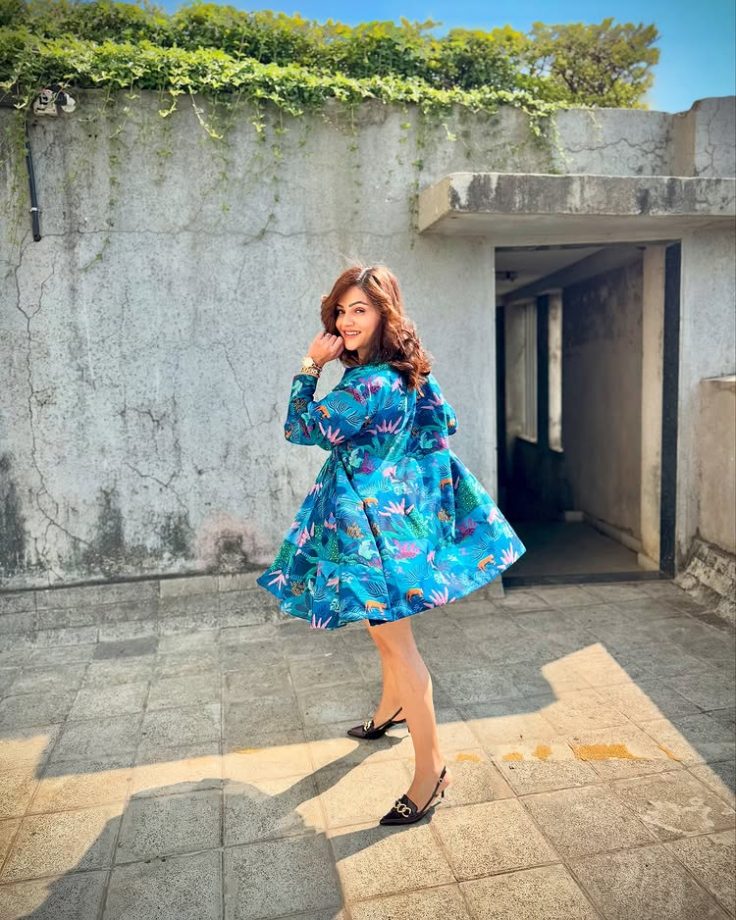 Rubina Dilaik Rocks a Floral Mini Dress for a Fun and Stylish Look 936284