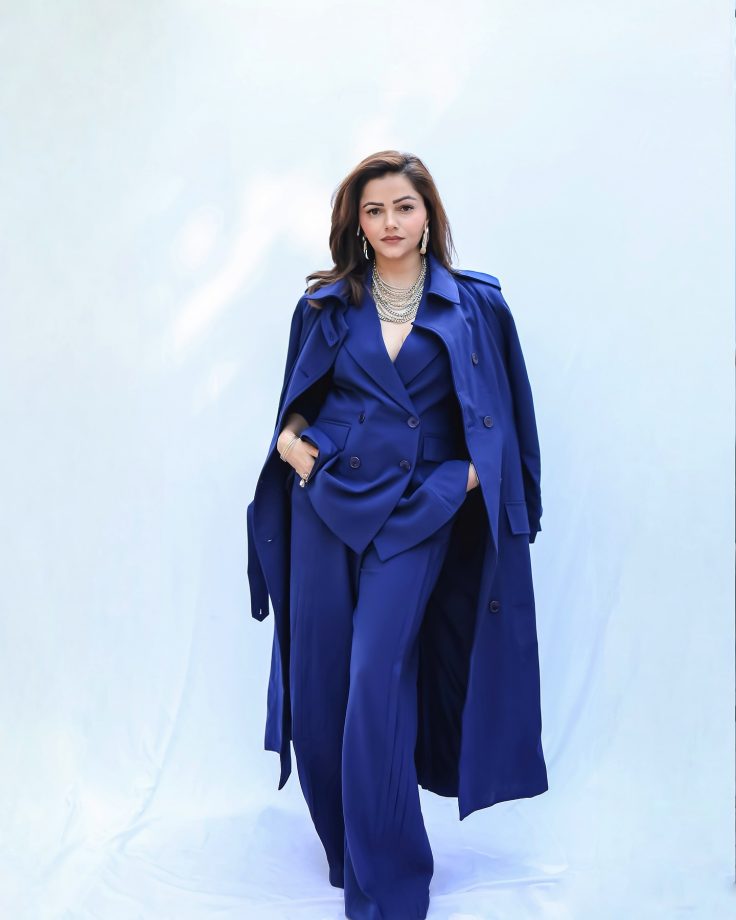 Rubina Dilaik Stuns in a Bold Indigo Power Look 937019