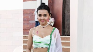 Tejasswi Prakash Exudes Elegance And Charm In Flowy White Lehenga Choli- See Photos