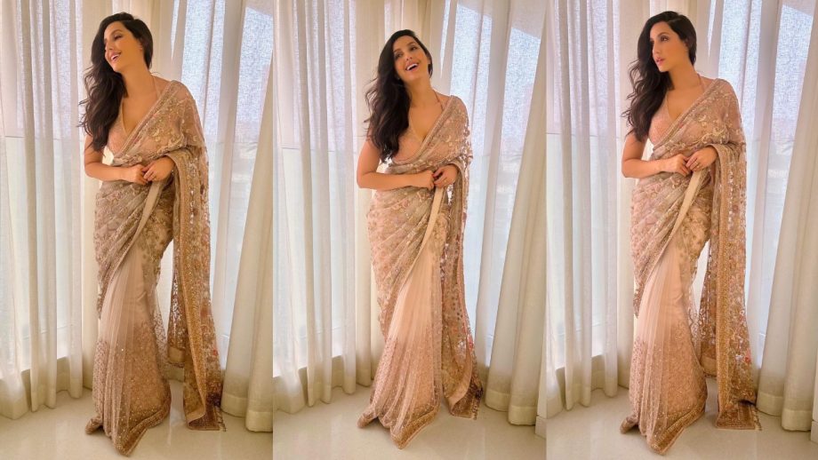 Times Nora Fatehi Proved Sheer Saree Is Her Ultimate Style Statement 935815