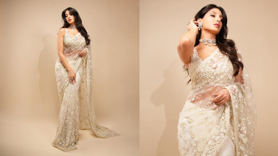 Times Nora Fatehi Proved Sheer Saree Is Her Ultimate Style Statement 935817