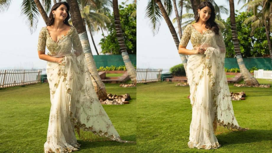 Times Nora Fatehi Proved Sheer Saree Is Her Ultimate Style Statement 935820